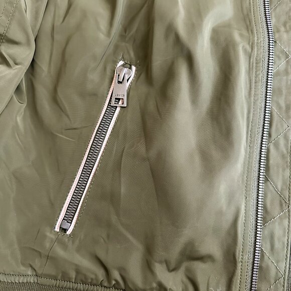 Levi’s Flight Bomber Jacket Women's XL Military Green‎ - Picture 8 of 12